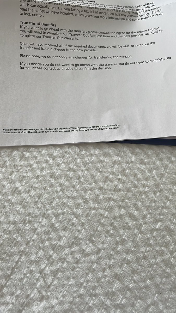 Despite me already completing an LOA and signing (yes with a pen) and sending to my new provider - barriers put up with more forms to complete- it’s a simple #pensiontransfer <a href="/VirginMoney/">Virgin Money</a> - and you are going to send a cheque !??? <a href="/TheFCA/">Financial Conduct Authority</a>