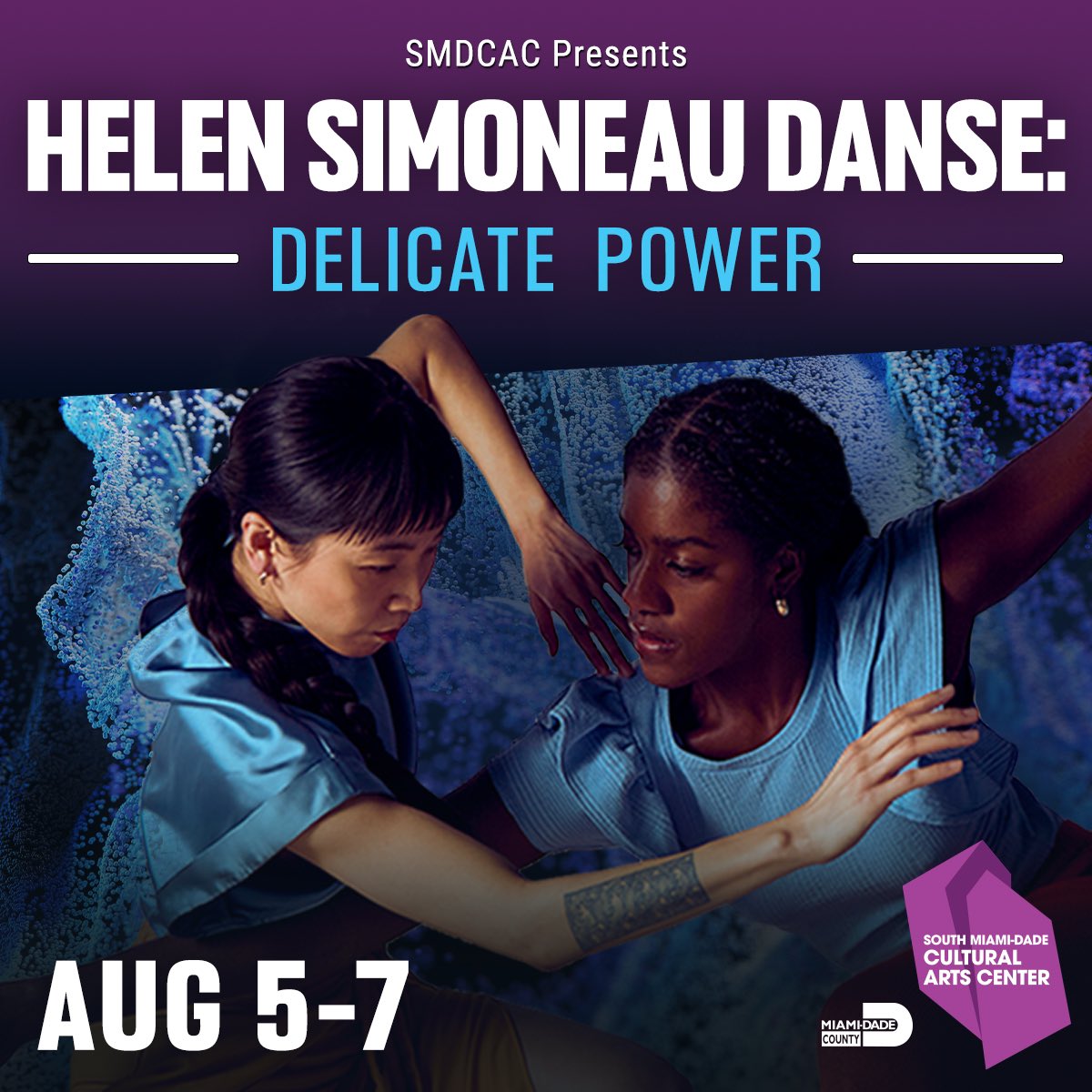Join us to witness👀 Helen Simoneau grace our stage this weekend with Delicate Power‼️
.
First performance tomorrow at 8:30⌚️ | Link in bio for tickets🔗
.
#miamidadearts #smdcac #miamidance