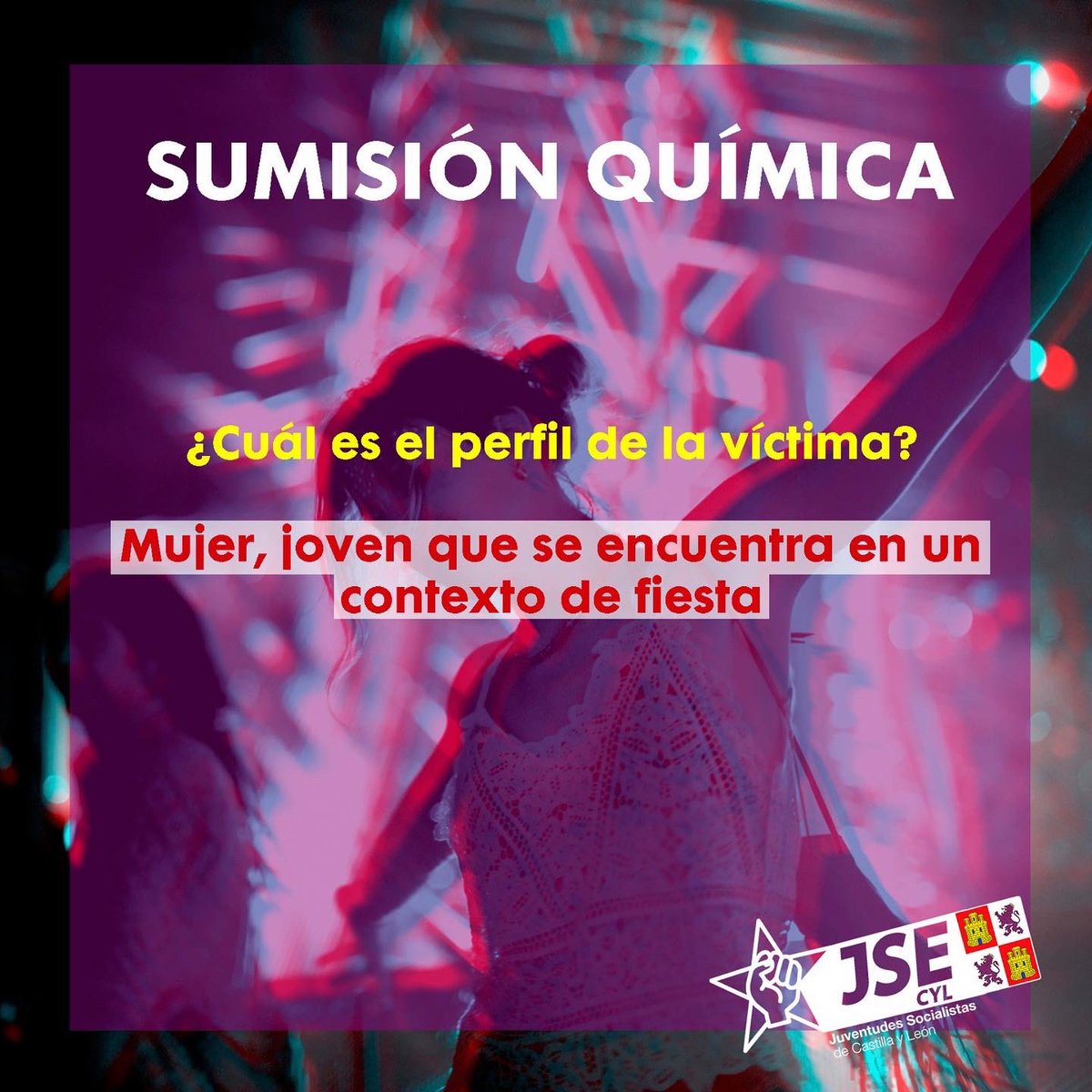 JSCyL's tweet photo. 🙅‍♀️Que no! Que las mujeres no somos culpables de que nos agredan, somos las víctimas!!!

#SumisionQuimica https://t.co/Cc0urD7jBF