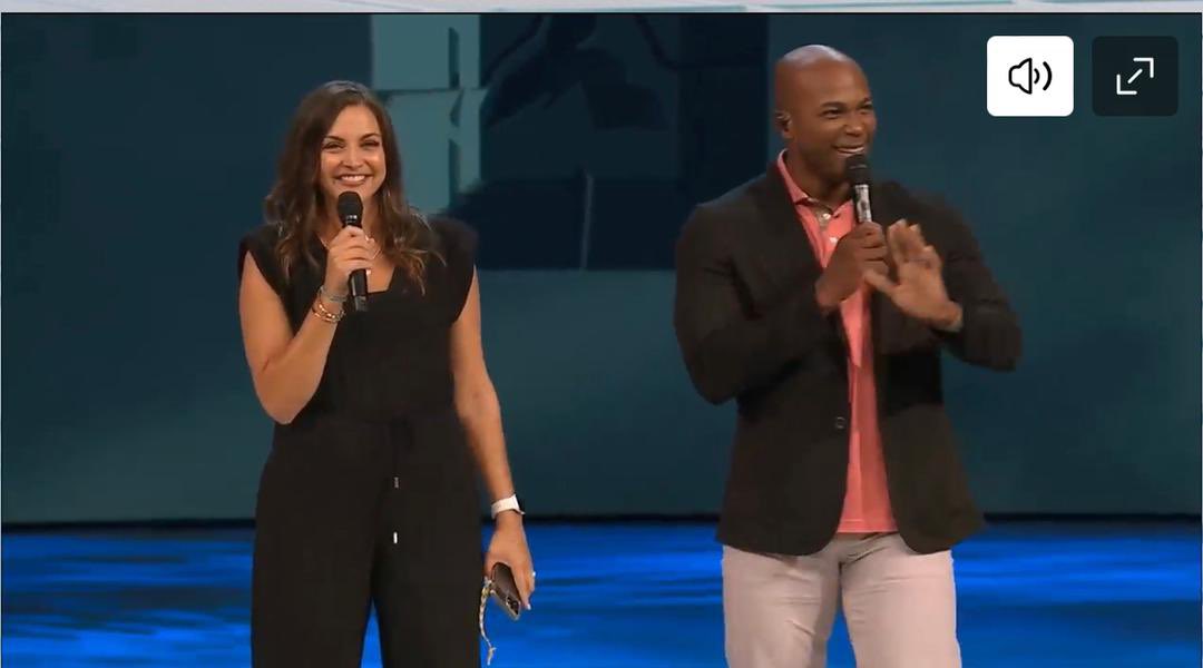 patrezah's tweet photo. My favorite #GLS22 hosts are back with a bang! Back like they never left @iamTreyMcKnight &amp; @paulafaris it’s good to see you again. #Uganda 🇺🇬 at the @GLNsummit @BByanyima https://t.co/9n8UdxdAo0
