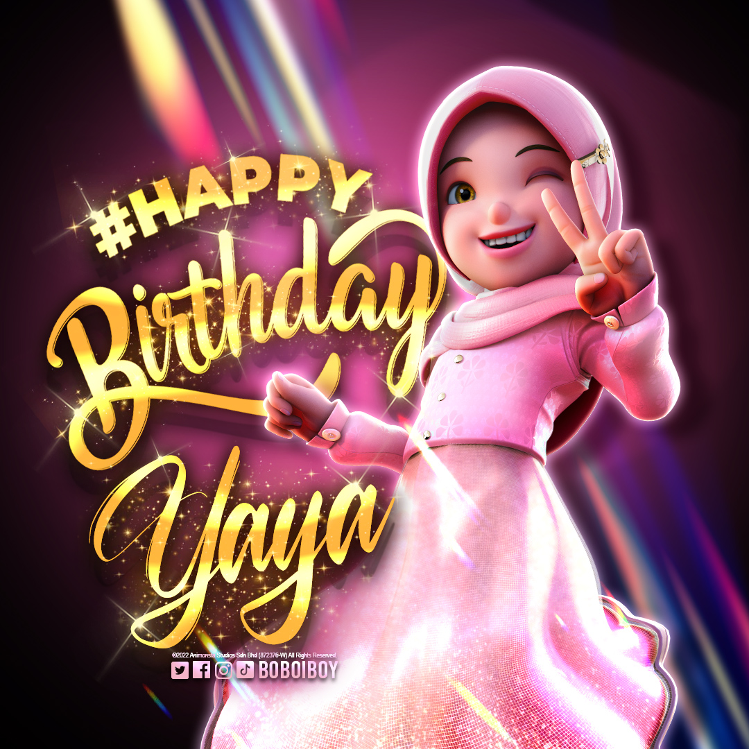 BoBoiBoy's tweet photo. 🎂‼️ #HappyBirthdayYaya 🌸

Today is the gravity queen's birthday! Yaya's looking super blinding❗🎉

#BoBoiBoy #MONSTA #Yaya #PSU https://t.co/Cn99rLVVX7