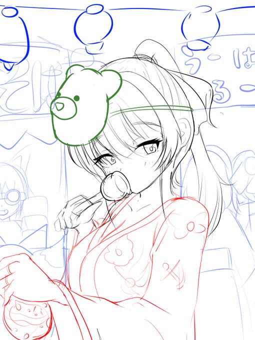 また何か描いてるようです 