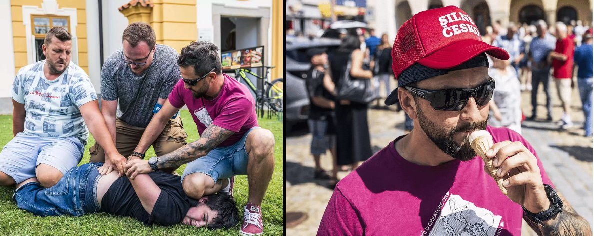 ,,Pak ho zalehnou tři muži v civilu, co vypadali jako ochrankáři. Ukáže se, že jsou to policisté."😐

Jak je možné, že policisté bez uniforem nosí BUREŠOVU KŠILTOVKU a zaklekávají žáka 8. třídy?😡Proč dělá <a href="/PolicieCZ/">Policie ČR</a> běžnému poslanci za naše peníze "ochranku" a terorizuje lidi?