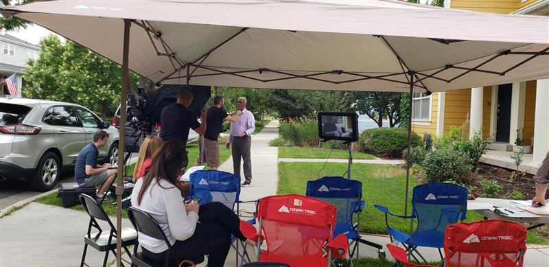 Today's the day!  Video shoot for <a href="/NFPA/">NFPA</a> Steps to Safety fire and fall prevention program.  #fireprevention #fallprevention #stepstosafety
