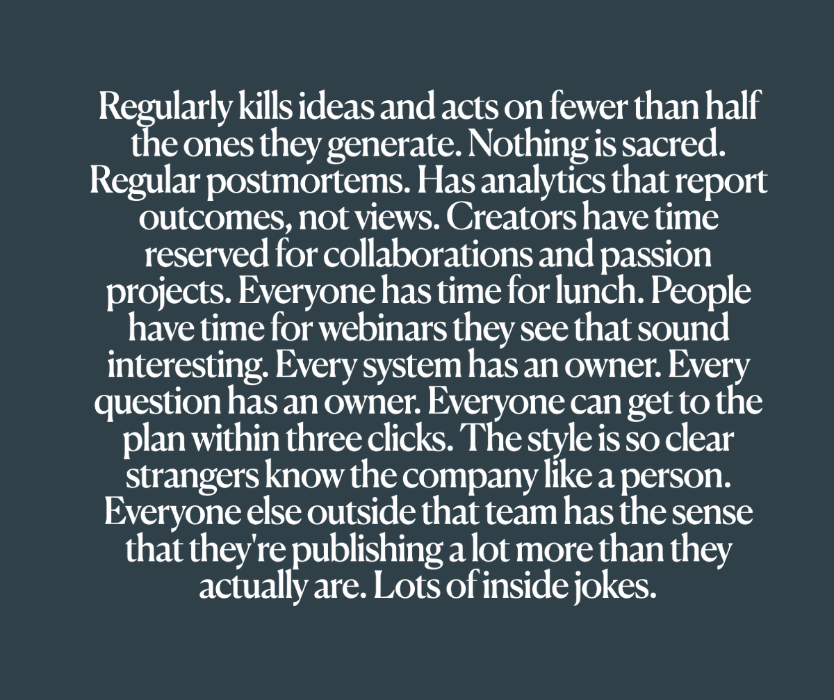 Signs of a healthy content operation.

#contentmarketing #contentops