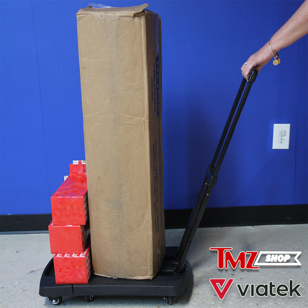 Our new friends over at TMZ Shop are featuring the Adjustable Flat Cart. The six rolling wheels on the Adjustable Fold Flat Cart make moving large things a snap. Head to the shop at shop.tmz.com/sales/adjustab… #tmzshop #cart #carry 
#lifting #householditems #householdproducts #gadget