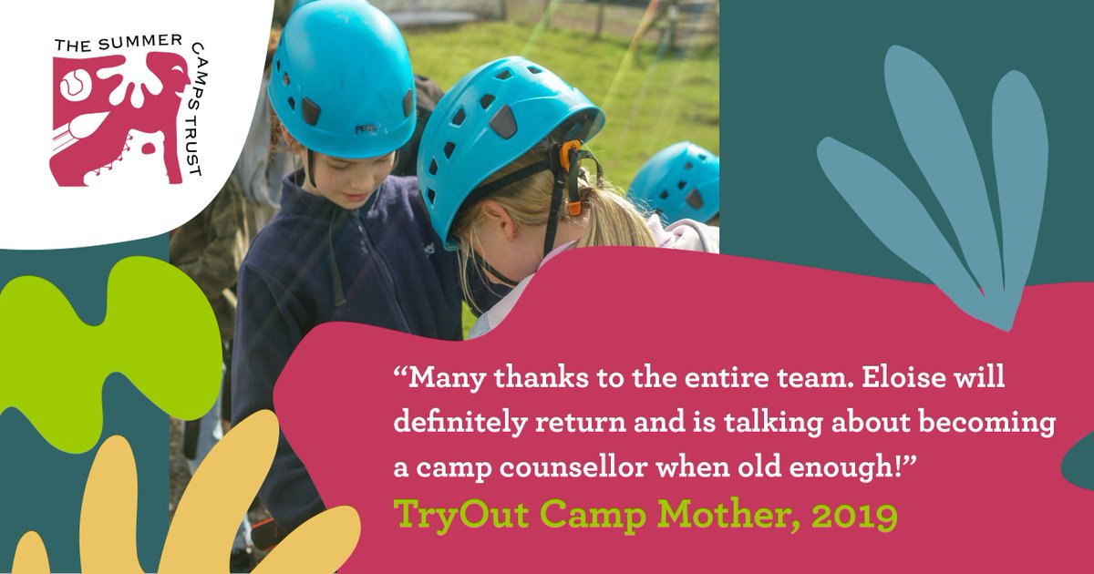 We have the last remaining places on the final TryOut Summer Camp of 2022, filled with adventure, new friends and great fun! 📅 Sunday August 21st to Sunday August 28th 📍LONGTOWN OUTDOOR EDUCATION CENTRE, Hereford, Wales You can find out more and book 👉🏼 summercampstrust.org/tryout-camps