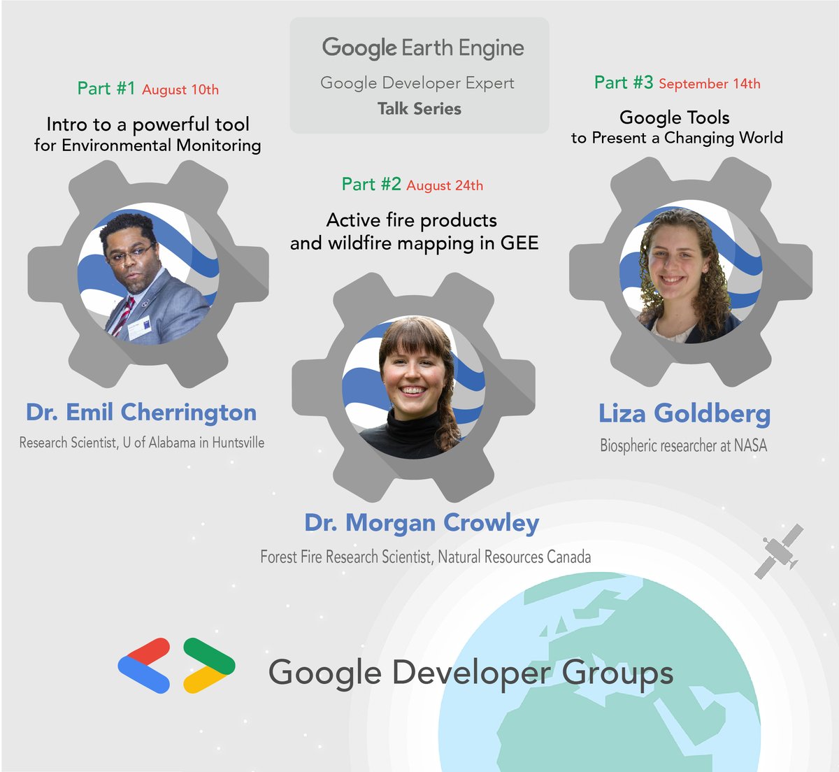 GDG_Edmonton's tweet photo. Seize the opportunity to learn about this powerful tool which has been used for watching Forest cover extension,malaria risk coverage, etc. 
#EarthEngine 
#GeoForGood #GoogleDeveloperGroup #GoogleCloud #yeg #ab 
For RVSP and more information:
https://t.co/x0fHFlNrBH https://t.co/y1YC2Pe1wm