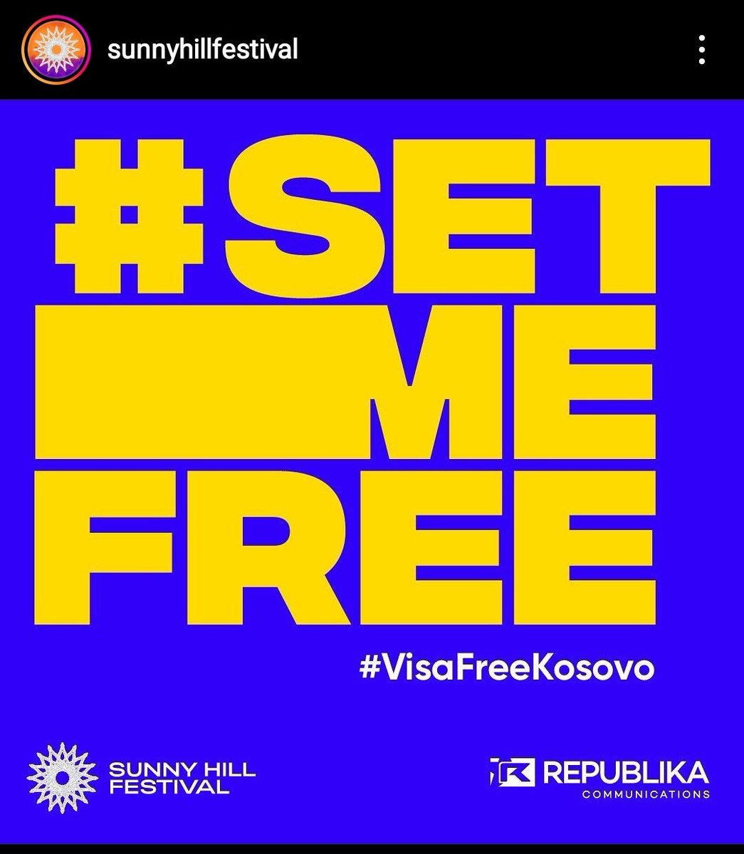 PerajRoland's tweet photo. Sunny Hill Festival

#VisaFreeKosovo
#SetmeFree https://t.co/fJHPUt4GhI