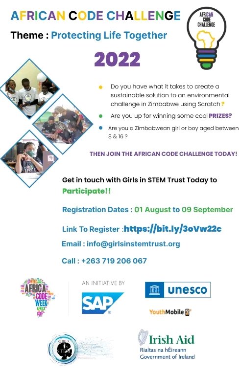 📢Opportunity Alert!

📌Are you are a #Zimbabwean boy or girl aged between 8 and 16?
📌Have you got what it takes to build #Zimbabwe's biggest #educational game using #Scratch?

Join the <a href="/AfricaCodeWeek/">Africa Code Week</a> #AfricanCodeChallenge here:

bit.ly/3oVw22c