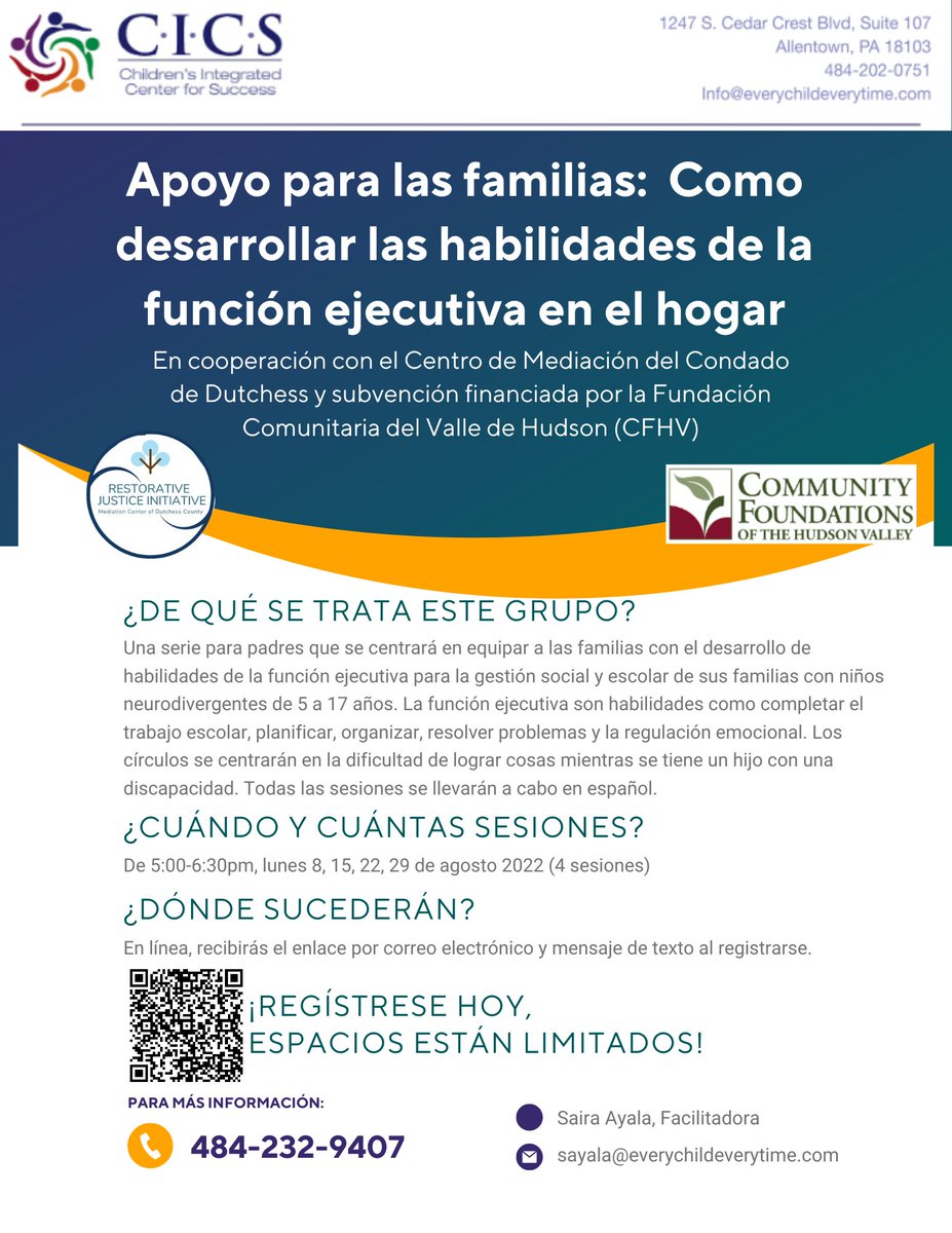 NEW PROGRAM AT CICS STARTING AUGUST 8 2022 Email: sayala@everychildeverytime.com for more info
#mentalhealthsupport