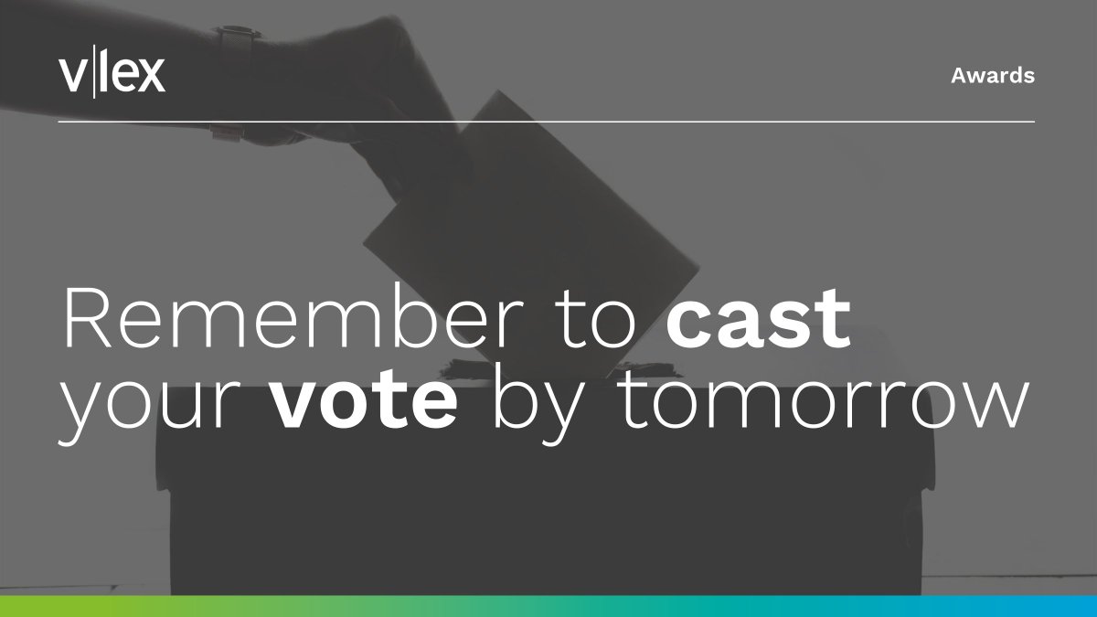 vlex's tweet photo. Will you be voting for us in the Readers' Choice Awards?

This award nomination is a testament to our team in Canada, the relationships we are building in the region, and the value we are bringing to the Canadian market. Voting closes tomorrow: https://t.co/FGeHSI03yN https://t.co/c3vLzpQQtL