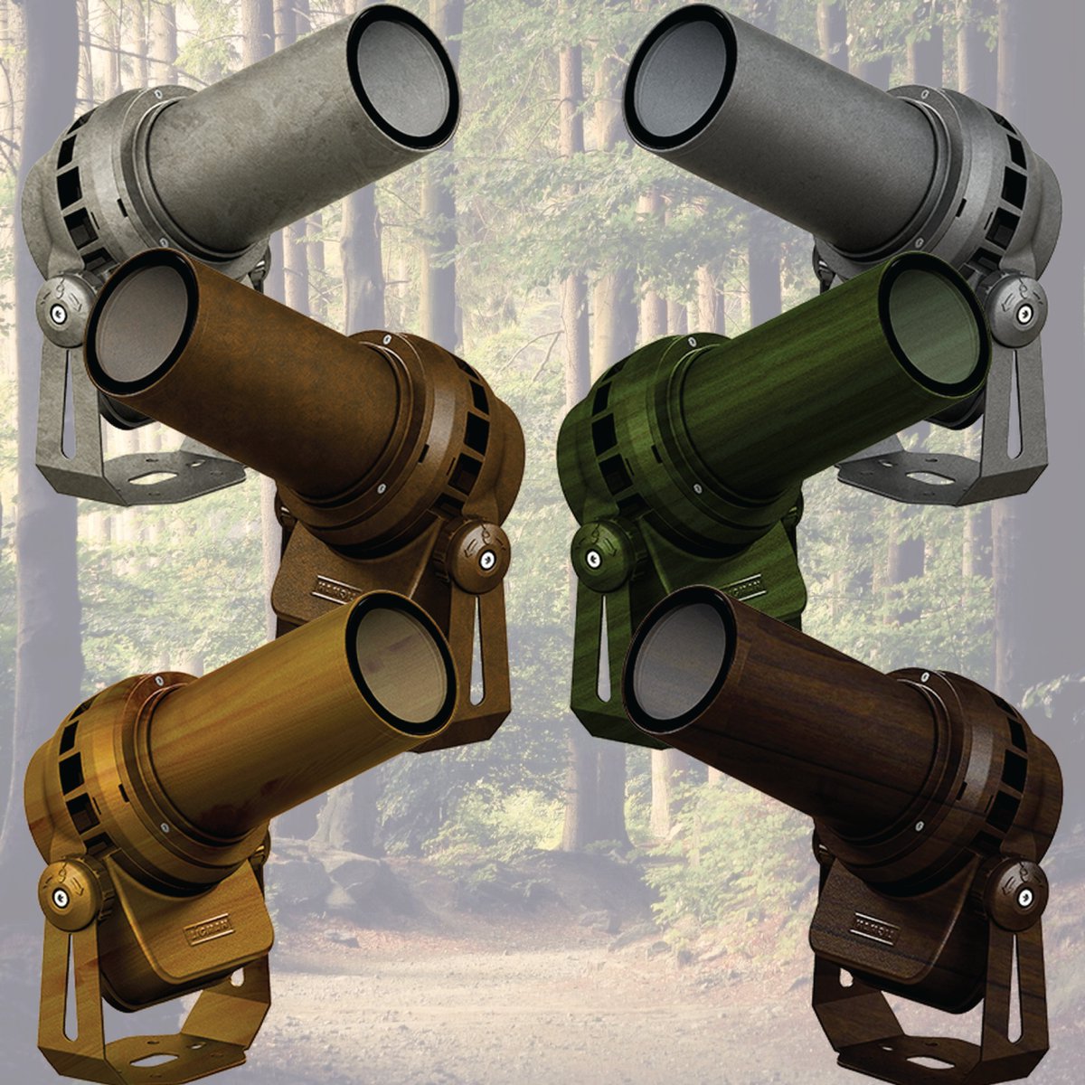 Utilizing a size M gobo, the Quantum has 8 standard metal GOBO options to choose from. Custom GOBOs can also be specified in either metal or colored glass. The Quantum is also now available in Ligman’s Inspired by Nature finishes that include oak, stone, corten and more. #Ligman