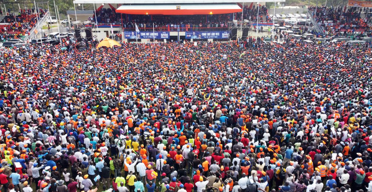 skmusyoka's tweet photo. You've welcomed us the @AzimioUmoja - @OneKenya_22 Movement in such a momentous way that there are no words for it. With your vote, we will deliver a respondingly resound victory for our Team Captain @RailaOdinga and @MarthaKarua Round  One. 
Kweli, #Hakika #Inawezekana. ^SKM https://t.co/KZCgENAIX8