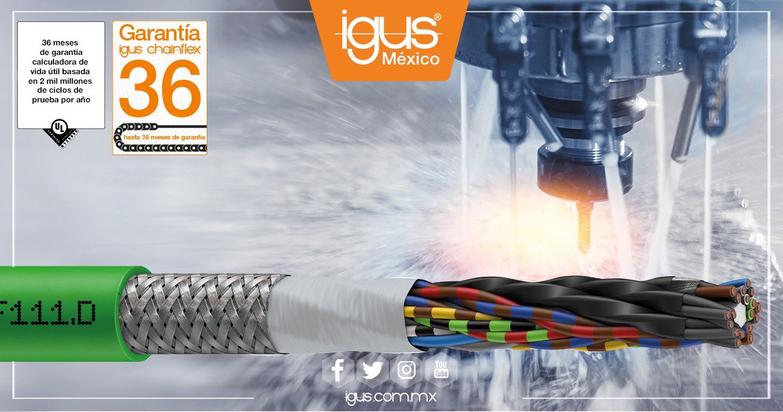 Novedades 2022 chainflex®️

igus.com.mx/info/n22-chain…

Mejorar su tecnología y reducir los costos. Es nuestro trabajo.
Los #cables #chainflex de #igus siempre se entregan con una garantía de hasta 36 meses, como muchos de los nuevos productos de este año.