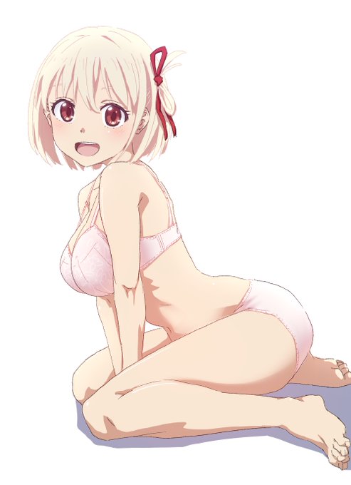 昨日上げた千束さんに脱いでもらいました。

いつものリボンと迷いましたが、やっぱり下着の方が圧倒的に可愛く見えますね。 