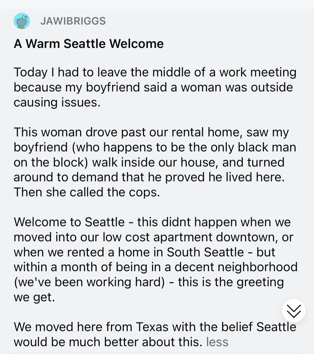 The man's partner shared this video on Reddit in a post titled "A Warm Seattle Welcome." 

"We moved here from Texas with the belief Seattle would be much better about this."