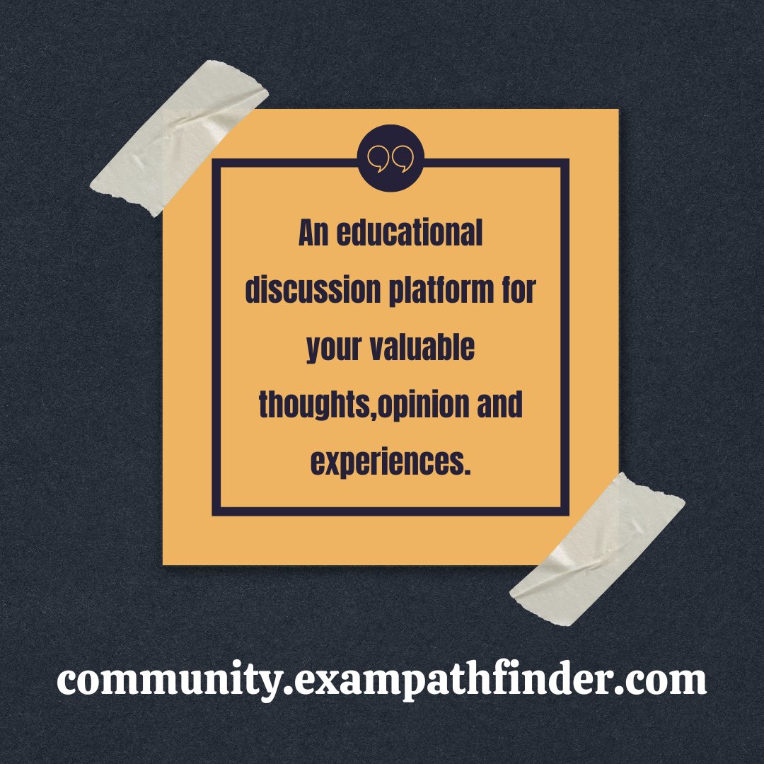 An #educational discussion platform!

Join Exam Path FInder community - community.exampathfinder.com

#communityexampathfinder #CUET #upsc_cse #UPSC  #student #aspirants #UPSCExtraAttempt2023 #UPSCExtraAttempt #शिक्षक_भर्ती #RRBNTPC #RRB_JE_WAITING #UPLEKHPAL #uplekhpalpaperleak