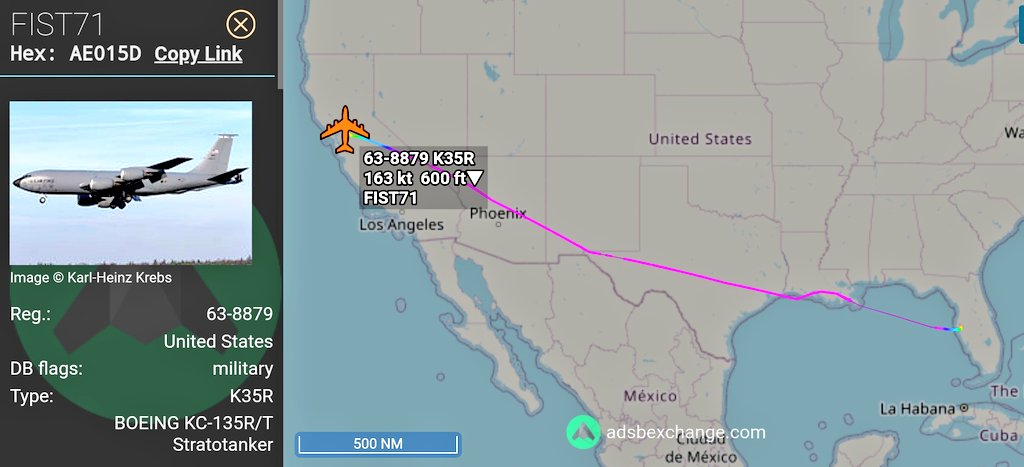 FMilcoms's tweet photo. #FIST61 #AE07AB &amp; #FIST71 #AE015D travelled from KMCF to KSUU earlier. 

What has happened to #FIST62
#AE0360?🤔

#CW510 https://t.co/gq8WHIdiWu