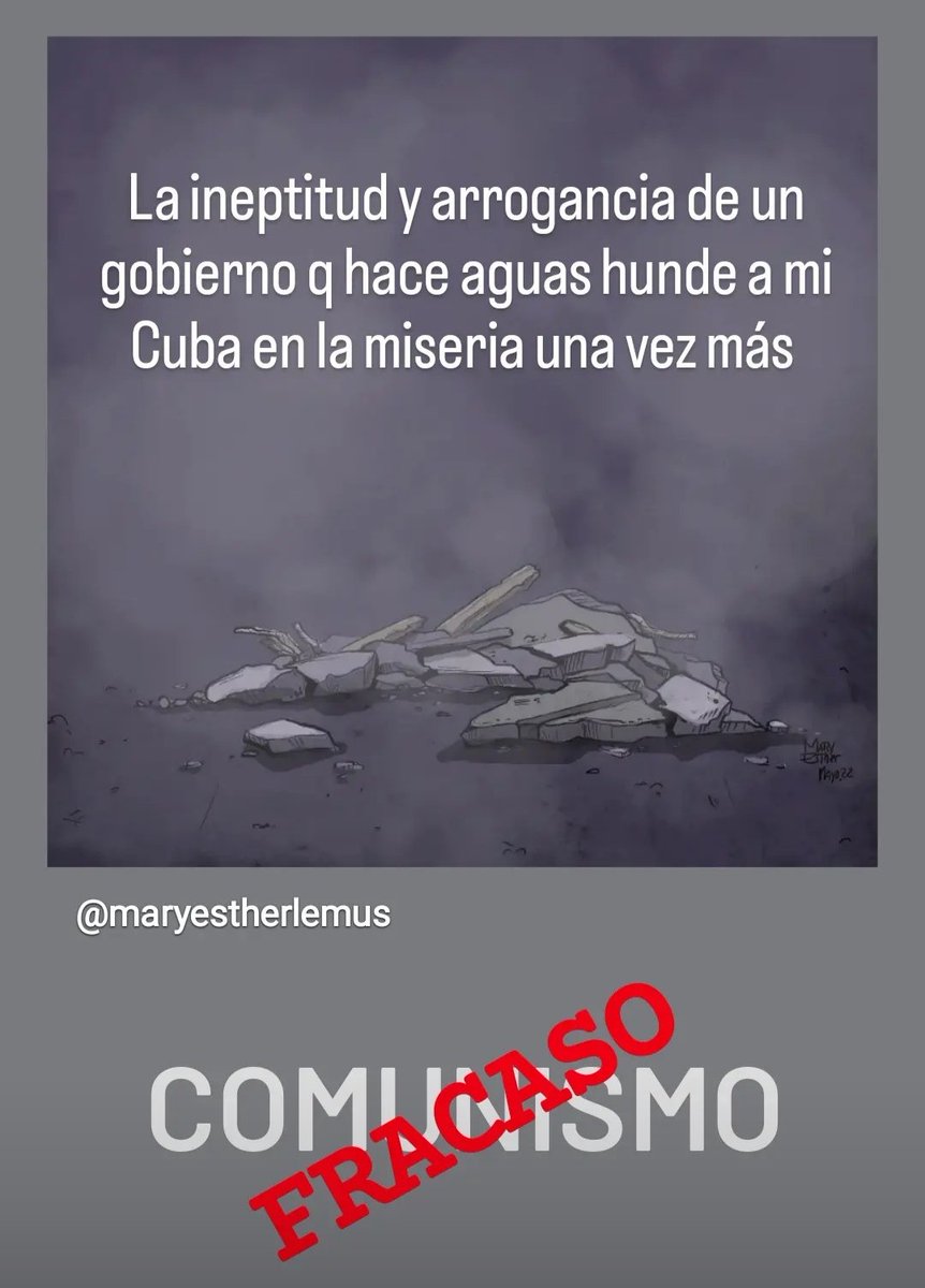 ArmandoCalas's tweet photo. Tras más de seis décadas de Socialismo maltrecho, carencias y falta de libertades, la ineptitud y arrogancia de un gobierno q hace aguas hunde a mi Cuba en la miseria una vez más.
#CubaLibre #CubaDuele https://t.co/ANkgAS2pVE