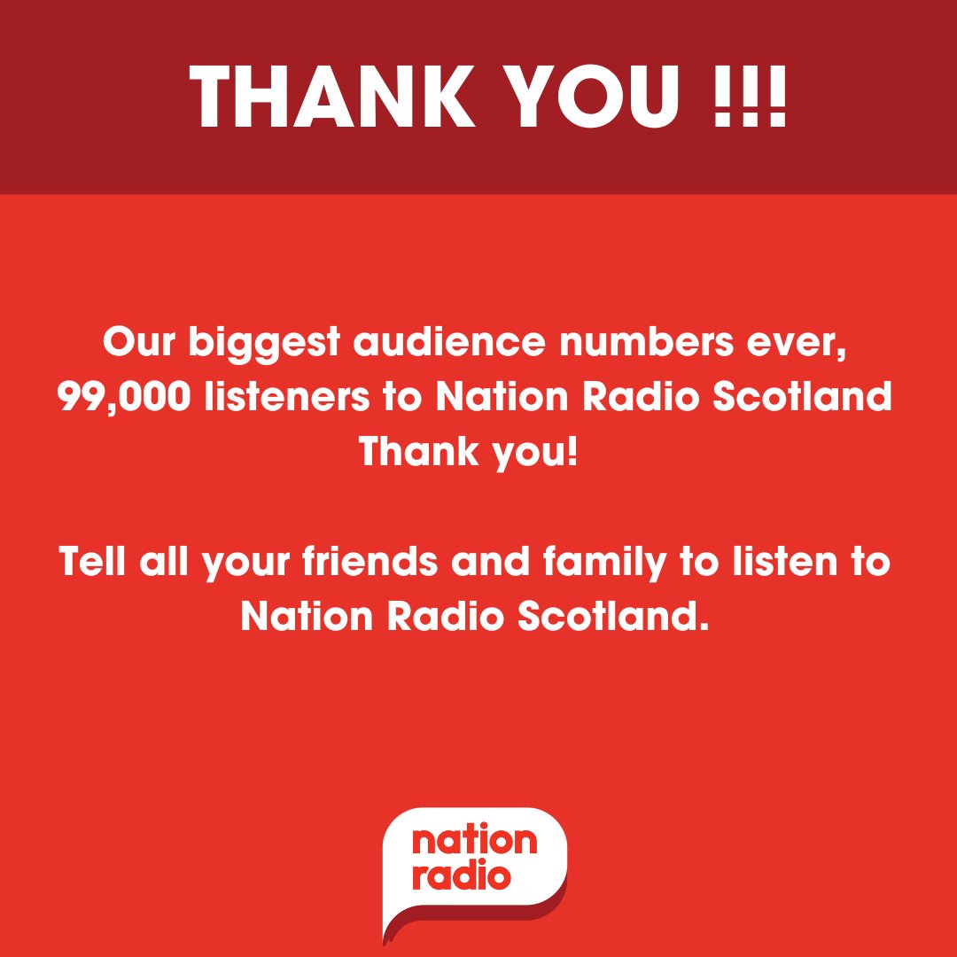 NationScotland's tweet photo. The latest radio listening figures are out ... https://t.co/OPvVDE2hGs