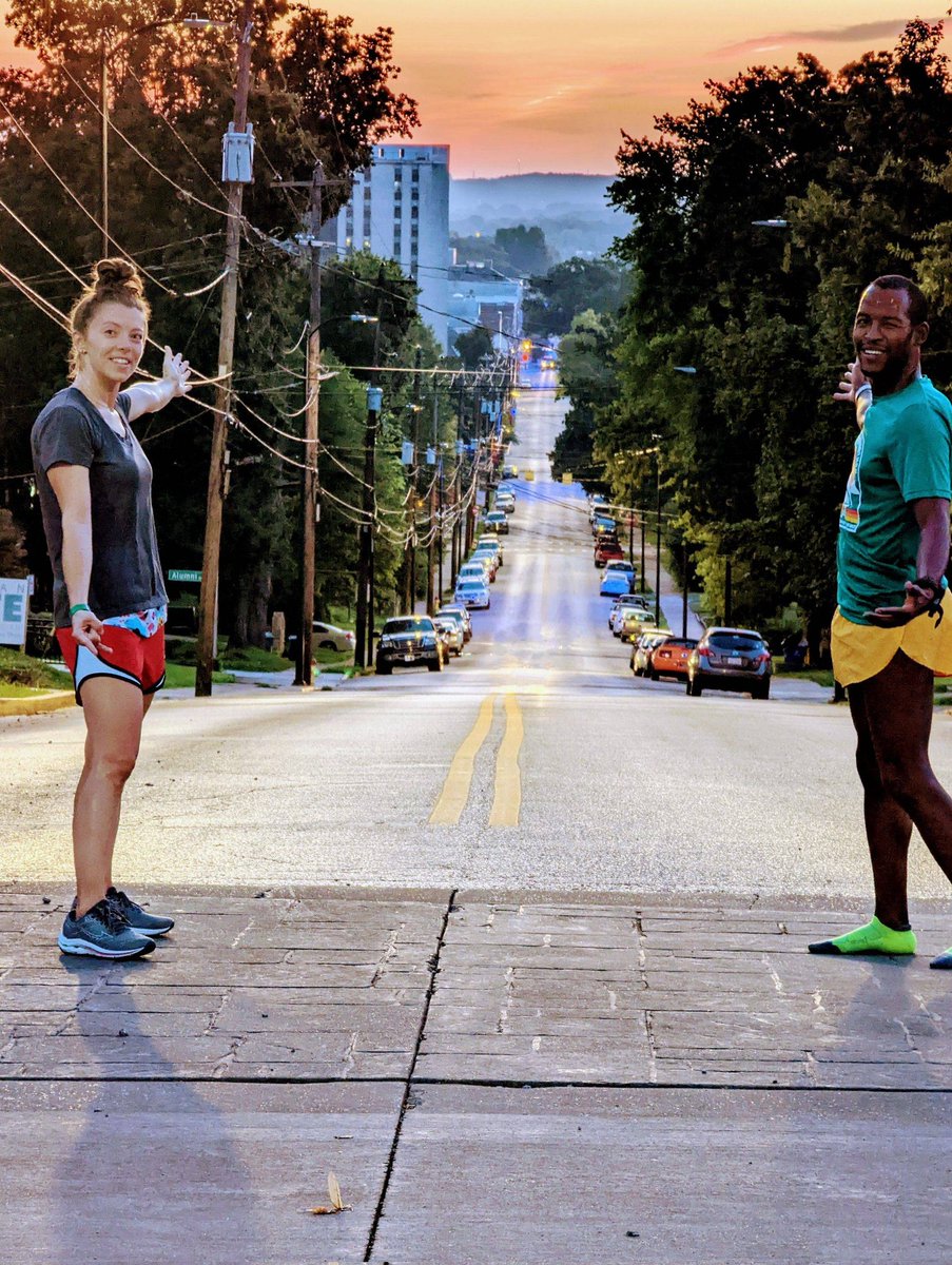 Bg262's tweet photo. Welcome to College St hill! She's a beaut. Thursday 5am, meet at Fountain Square Park.

Other hill workouts:
🏃🏻‍♀️ Thursday 530pm with @RunnaBoiBP at @pfolker
🏃🏻‍♀️ Friday 5am with @LillyRiherd from Med Center Health parking structure.

📸 @harlan_
#bg262 #MSawareness #hillrepeats https://t.co/f9KbVMmJBe