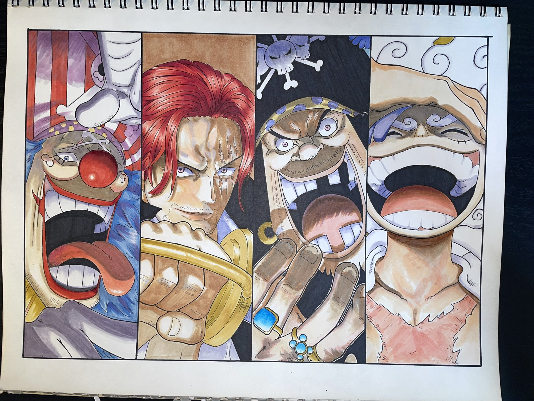 ワンピース 手配書 ONEPIECE ルフィ ニカ シャンクス バギー 黒