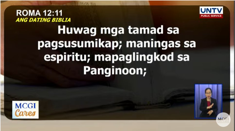 Kapatweets_Intl's tweet photo. Huwag mga tamad sa pagsusumikap;

Tune in here: https://t.co/hHvVbELAq0

#MCGIZealousInGoodWorks
#MCGICares https://t.co/lZzrhO1ZZg