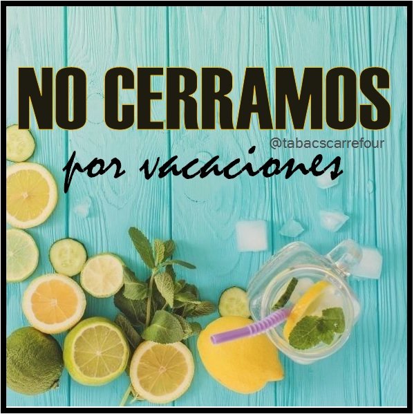 TabacsCarrefour's tweet photo. Os recordamos que nuestro estanco no cierra por vacaciones! 🏝️

Seguimos estando con nuestro horario habitual de 9:00h a 22:00h❗😁
#tabacscarrefour #tabacs #terrassa #barcelona #canparellada #vallesoccidental #estanco #nocerramos #nocerramosalmediodía #cigars #cigarshop https://t.co/8913guPA2I