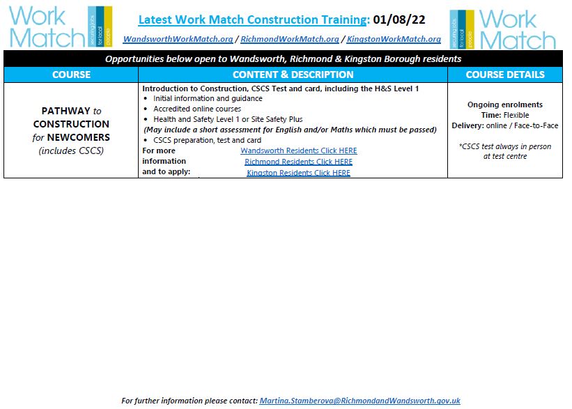WorkMatchWrk's tweet photo. Check out this weeks construction vacancies open to #Wandsworth & @lambeth_council residents. #Vacancies include #CSCS #training, #labourers, #Trainee Manager, #Dryliners, #Electrician, #Apprentice #Plumber. #Check list belowβ¬οΈ
Visit https://t.co/3aJyAkpNF8 to apply & details π https://t.co/w0vjKOhW4m