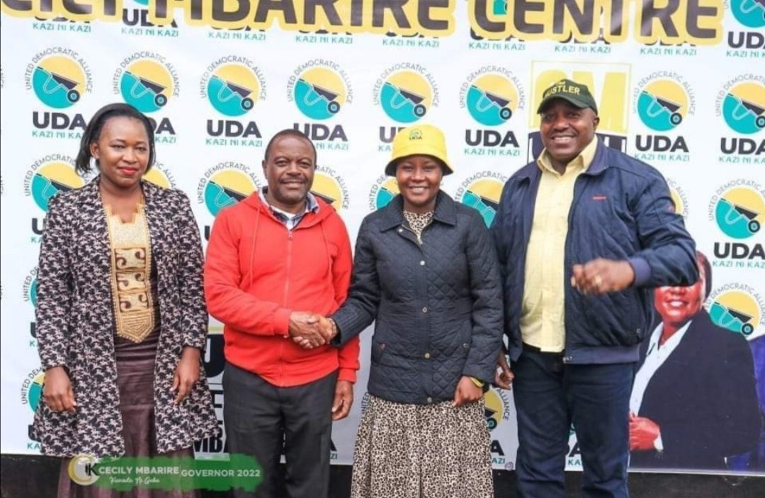 UDAPartyKe's tweet photo. BREAKING:  Azimio/Jubilee Gubernatorial candidate in Embu County Hon. Emilio STEPS DOWN from the race, ditches Jubilee and declares his support for Kenya Kwanza William Ruto and Hon. Cecily Mbarire. https://t.co/i8WFNIgpiG