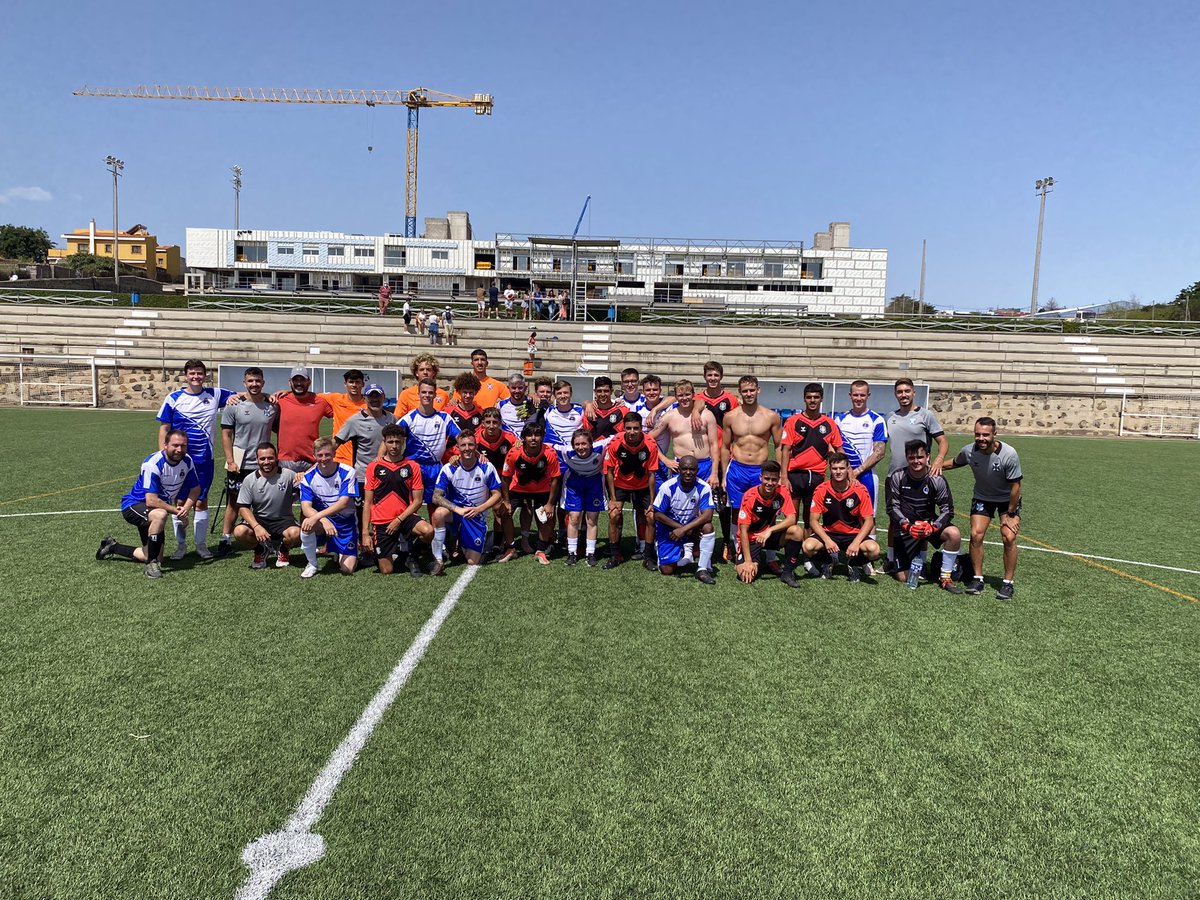 The ship’s football team took on the might of the <a href="/CDTOfficialEN/">CD Tenerife 🏴󠁧󠁢󠁳󠁣󠁴󠁿</a> Under 21s, and today we came off second best. ⚽️👇

It was a great game and a good atmosphere. 

<a href="/ukinspain/">UK in Spain</a> <a href="/UKDefenceSpain/">UKDefenceinSpain</a> <a href="/NAVYfit/">NAVYfit</a> 
#GreatScott