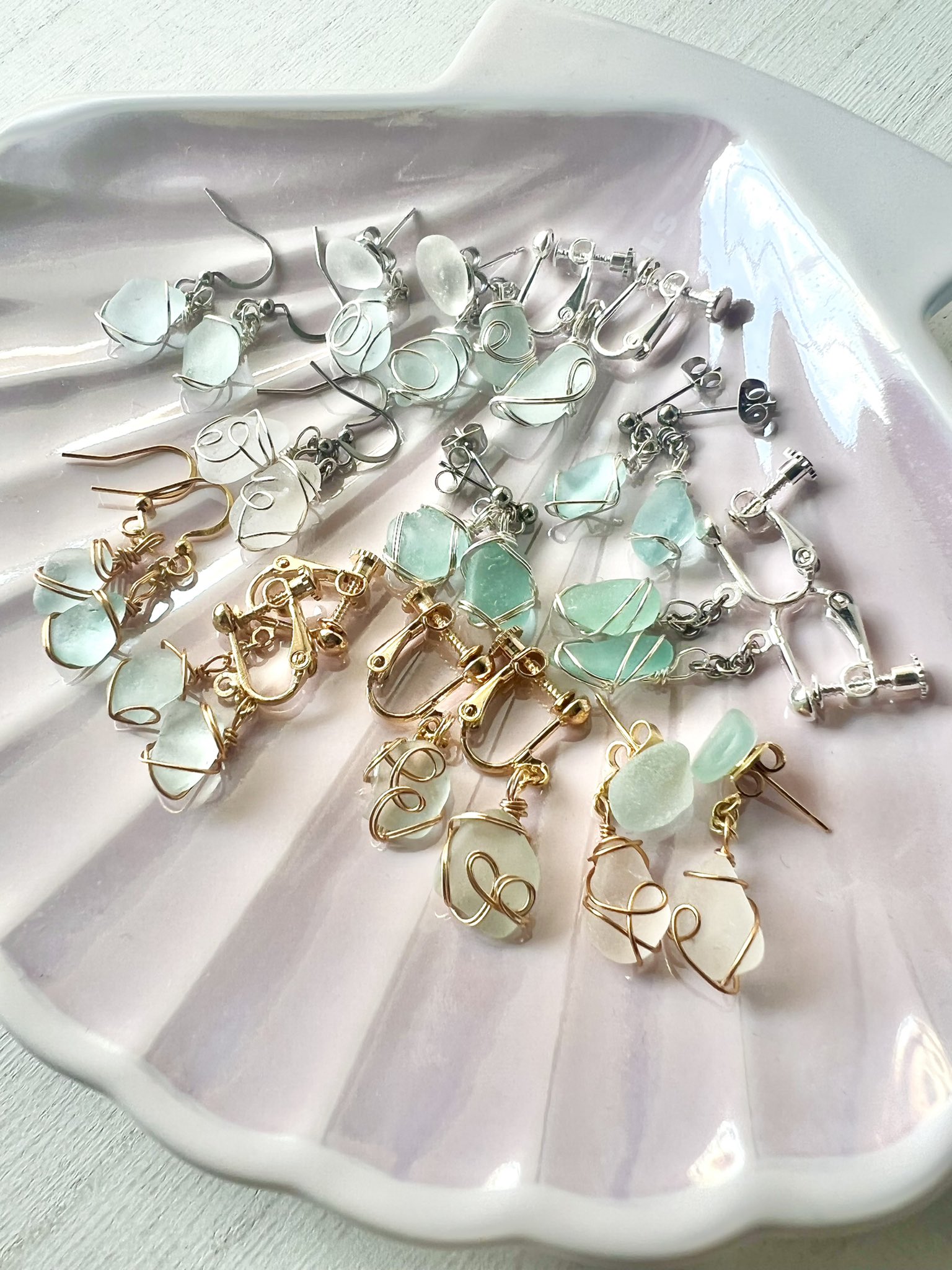 最終値下げ ハワイアン Beachアクセサリー 海 シーグラス イヤリング プレゼントにも最適 ハワイアクセサリーギフト イヤリング アイテム イヤリング Www Fcc Com Br