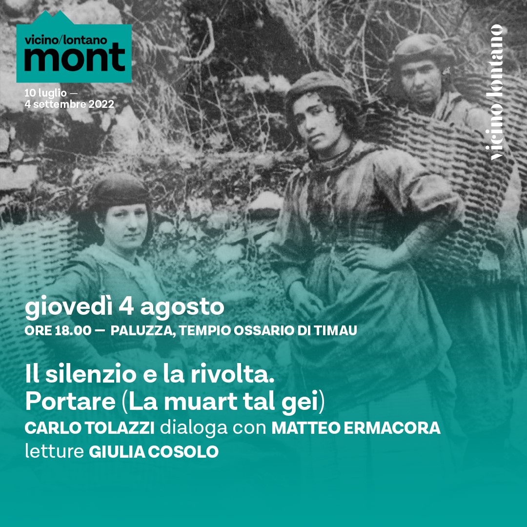 vicinolontano's tweet photo. Oggi alle 18, al Tempio Ossario di Timau, a #VLMont le portatrici carniche, a partire dal testo drammaturgico di Carlo Tolazzi, raccolto da Forum editrice, insieme a Indemoniate, Resurequie e Cercivento, ne "Il silenzio e la rivolta". Ingresso libero, non mancate https://t.co/ycSIya9ivp