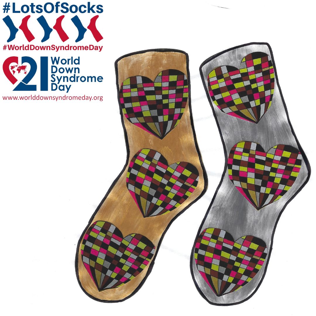 Congratulations Jessica!!!
Jessica Rotolo from Canada is the WINNER of our LotsOfSocks competition. Jessica's fantastic sock design has been selected from hundreds of entries to inspire the #LotsOfSocks design for #WorldDownSyndromeDay 2023.