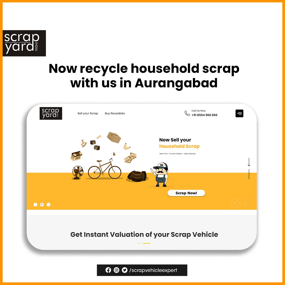 scrapvehicleexp's tweet photo. Not just vehicles, we now recycle more. Schedule your pick up and get the best price. Call now at +91 8554960666.

#scrapyardindia #scrap #householdwaste #householdscrap #householdjunk #newservices #smallbusiness #scrapsteel #newwebsite #metalscrap #aurangabad #scrapvehicles https://t.co/W0gUxQQLza
