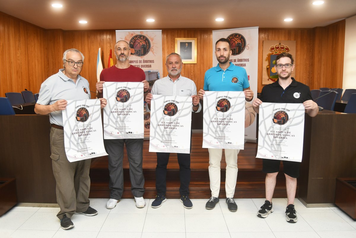 🔉 Árbitros de todo o panorama nacional reuniranse o 7 de agosto en #Cambre para participar no II Campus de Árbitros de perfeccionamento técnico.

👥 O programa está organizado polo Club <a href="/XuncasD/">Xuncas Diversia</a> en colaboración co <a href="/ConcelloCambre/">Concello de Cambre</a>, o <a href="/cbcambre/">Club Baloncesto Cambre</a>, <a href="/ArbitrosAEBA/">AEBA</a> e a <a href="/FGB_Baloncesto/">FGB</a>.