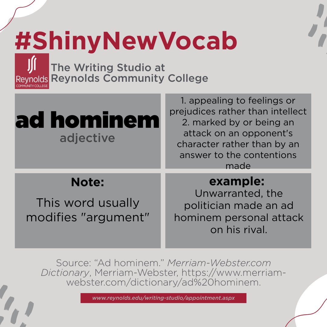 WritingReynolds's tweet image. This is a pretty nifty adjective, don&apos;t you think? #createconsultcompose #reynoldscommunitycollege #reynoldswritingstudio #ShinyNewVocab