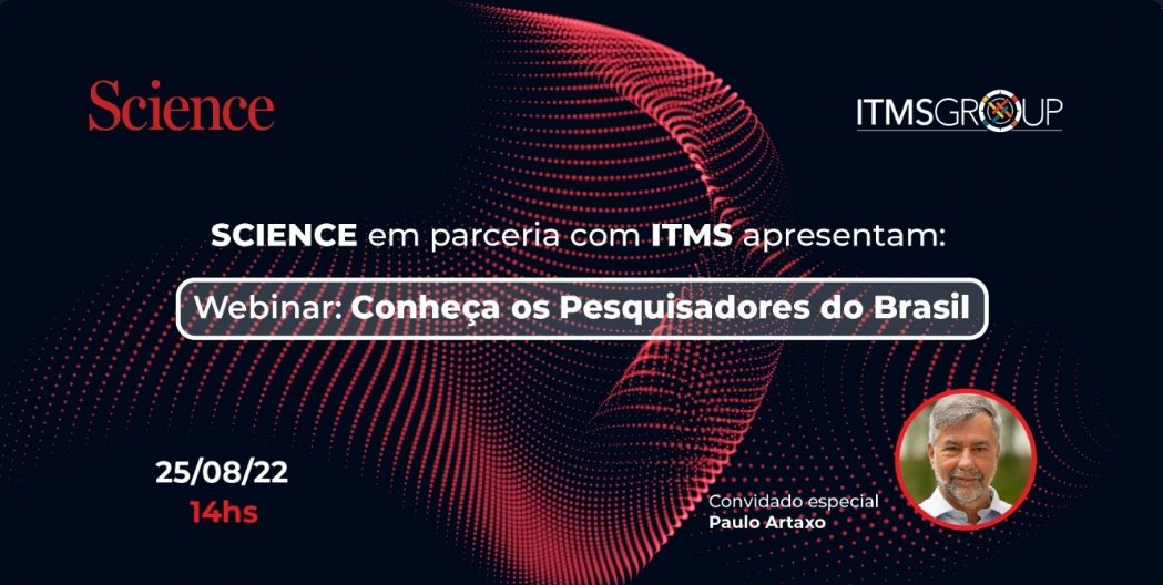 abcdusp's tweet photo. 25 ago - 2022 • 14:00 > 15:00 Videoconferência "Conheça os pesquisadores do Brasil" - Paulo Artaxo

Registre-se gratuitamente: https://t.co/nofX0pNO0m

@abcdusp @ABCiencias @usponline @ITMSGroupInc @PauloArtaxo @AgenciaFAPESP https://t.co/xAKQa9n7Q4