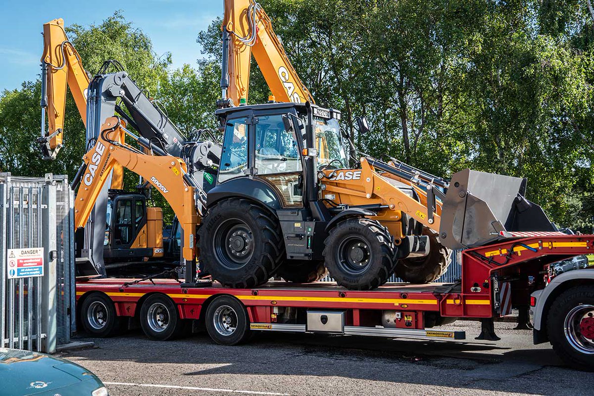 warwickward's tweet photo. The Eagle has left the building! 🦅

The @CaseCE_EU 590SV Backhoe Loader is the first of many machines leaving our yard and heading to Singleton Birch! Keep an eye out for more landing soon! 👀 #WarwickWardMachinery #CaseCE #CaseBackhoe #SingletonBirch https://t.co/QPzksC39u3