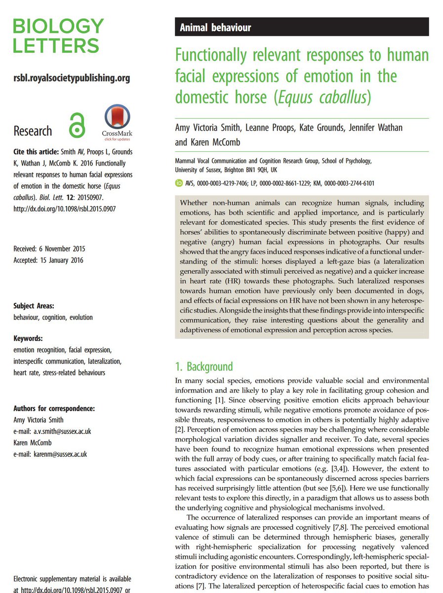 emollick's tweet image. No pressure, but dogs, horses, &amp;amp; goats have all been proven to be able to read your facial expressions. And they prefer it when you look happy 🐶🐐🐴

Cats also can read your expressions, but it isn't that clear that they care whether you are happy (they don’t like you angry) 🐱