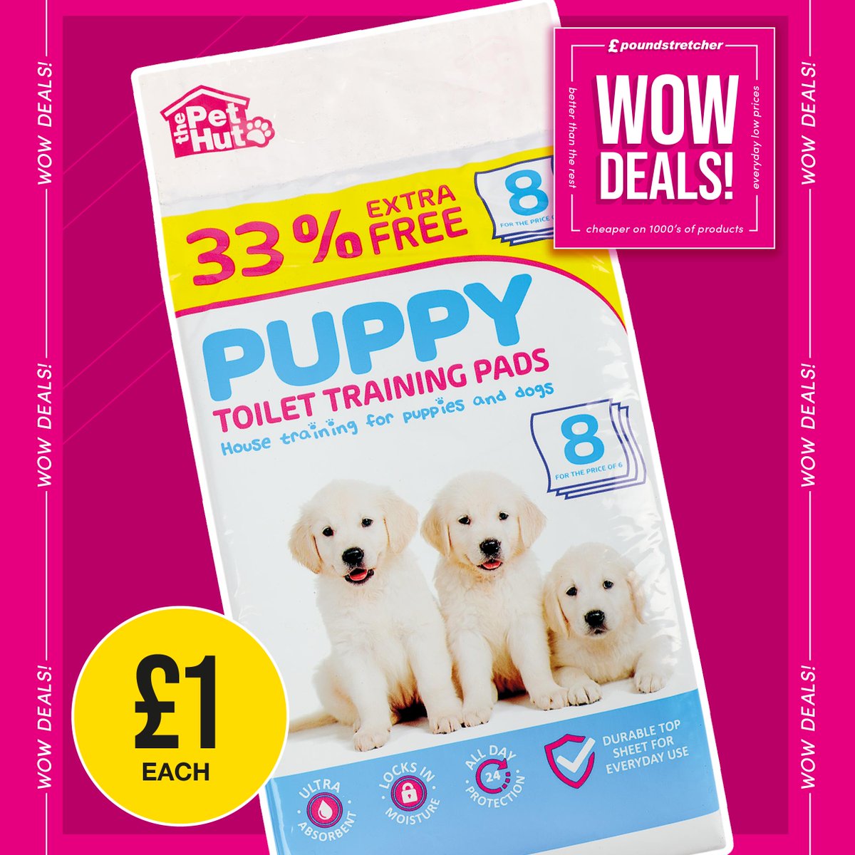 Poundstretcher on Twitter "Our puppy pads are life savers when it