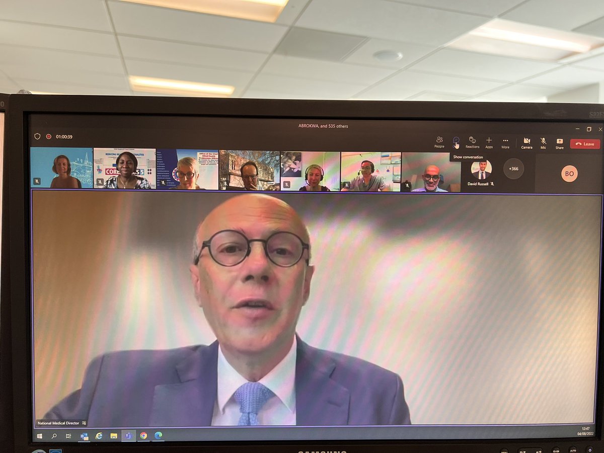 An inspiring first VW clinical summit! A grt MDT conversation reflecting the reality of the challenge. Prof Steve Powis tells us “This work is vital” Recommend signing up for future ones! @Vin_Diwakar @CarolineNhs @SamSherrington @Dochayter  @BolaOwolabi8 @j59dd #virtualward