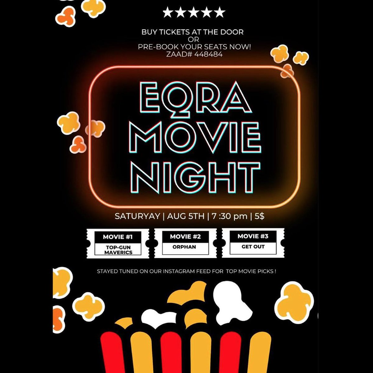eqracentre's tweet image. Outdoor Cinema @eqracentre ... this Saturday @ 7:30pm!🍿📽️instagram.com/eqracentre_/