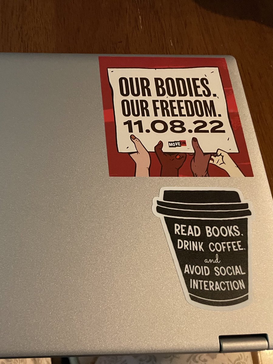 GreerLibrarian's tweet photo. New sticker for my computer! @MoveOn #AbortionRights https://t.co/fniWrmtxsi