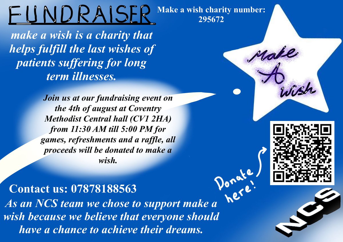BablakeCharity's tweet photo. There's still time to support our Sixth Form students this afternoon at their fundraising event outside the Methodist Central Hall (CV1 2HA) @BablakeSchool @6FormBablake #charity There is food and drink, games, a raffle and prizes to be won! @MakeAWishUK 
https://t.co/FZRISAxhYk https://t.co/Q3n6mErnmv