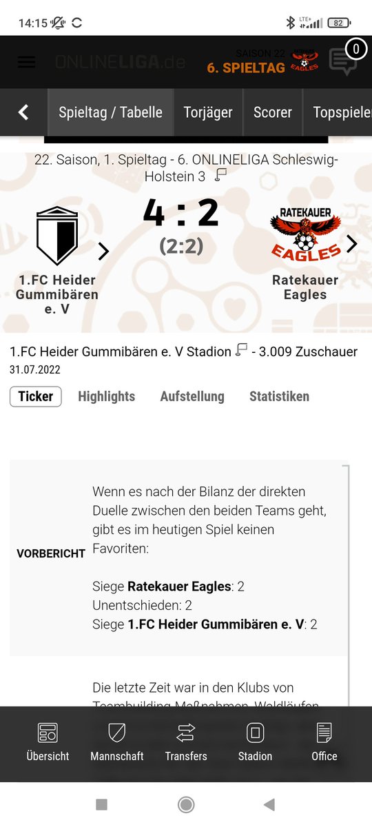ERatekau's tweet photo. Spieltag 1: wir waren zu Gast bei den Gummibären aus Heide. Spannendes Spiel mit mehr Ballbesitz und Torchancen bei den Gummibären. Daher ein verdienter Sieg der Gummibärenbande. https://t.co/r07nug55hD