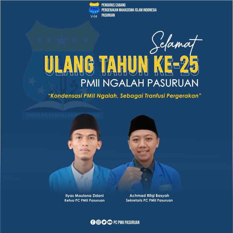 pcpmiipasuruan's tweet photo. Selamat Harlah Ke-25 Tahun Komisariat Ngalah Pasuruan..
.
.
.
#pmii #pcpmii #pcpmiipasuruan #pasuruan #harlah #ngalah #yudharta https://t.co/J3BPFzj0n6
