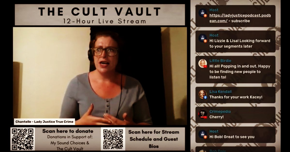 More snapshots from my 12 hour live stream where Chantelle from <a href="/LadyJusticePod/">Lady Justice True Crime</a> popped in to tell us a tale of Her Majesty’s prisons, power imbalances &amp; exploitation. I love Chantelle’s show, she covers lesser known cases. Go check it out &amp; watch her back youtu.be/FgoVn6843wY