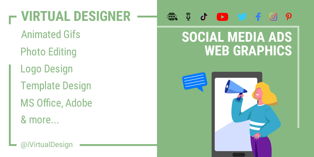 iVirtualDesign's tweet image. Are you in need of a virtual graphic designer? VA? or help with your prototype? let me help you #GraphicDesign #freelancer #FreelancersOnFiverr fiverr.com/alekirara?up_r…